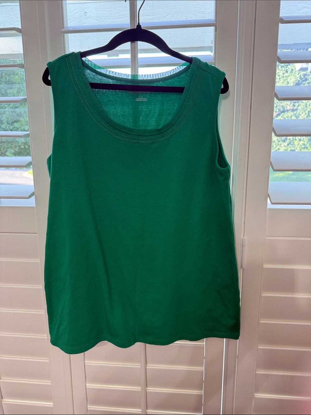 Allison Daley Emerald Green Scoop Neck Tank